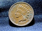 1889 Indian Head Cent XF / AU