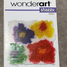 Latch Hook Wall Rug Hanging Flowers Kit 12x12 Shag Cottage New 2013 VTG Kitschy