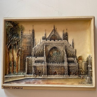 VINTAGE OSBORNE IVOREX PLAKETTE. - EXETER CATHEDRAL 