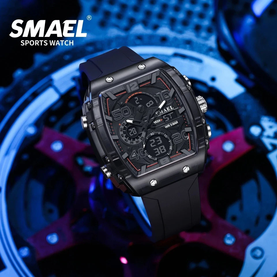 Reloj deportivo multifuncional 50M impermeable con doble pantalla LED. - Imagen 4 de 4