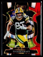 Tucker Kraft 2025 Panini Select Black and Red Prizm Shock #68 Green Bay Packers