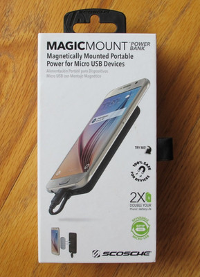 Scosche MagicMount Portable Mounted Power Bank For Micro USB Devices