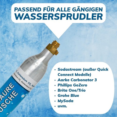 CO2-Kartusche Soda 425g Kohlensäure Zylinder für bis zu 60 Liter Sprudel Wasser - Bild 3 von 5