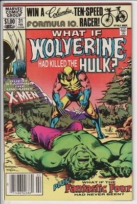 What If #31 Wolverine Killed the Hulk 1982 NM(-) 9.2 Newsstand Edition
