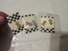 IndyCar Earrings 1-Gold Tone & 1-Silver Tone Race Car Indy 500 NOS & A Charm