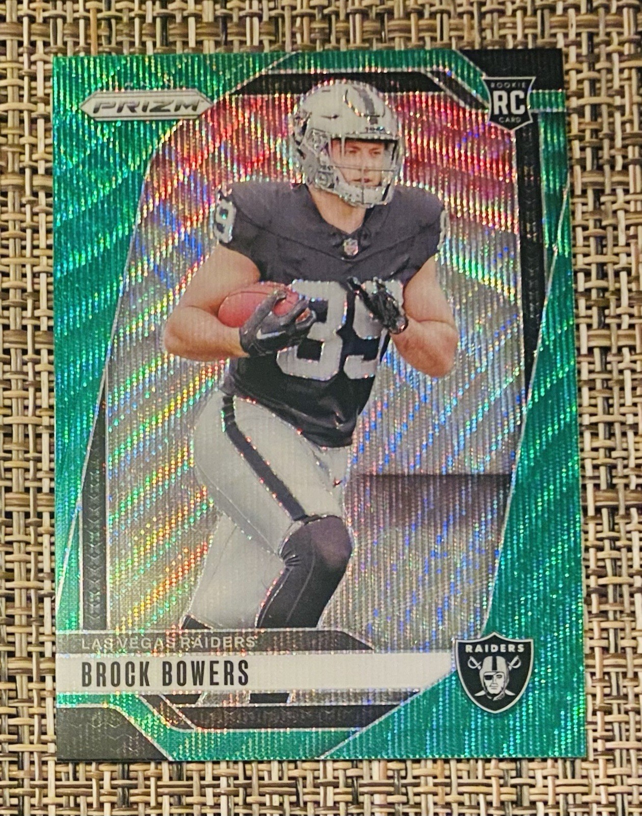 2024 Panini Prizm #315 Brock Bowers Rookie RC Green Wave Oakland Raiders