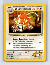 Lt. Surge's Raticate 51/132 Uncommon Gym Heroes Pokemon Unlimited Lightly Played