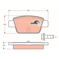 Bremsbelagsatz Scheibenbremse TRW GDB1485 Cotec FüR Alfa Romeo Fiat Lancia