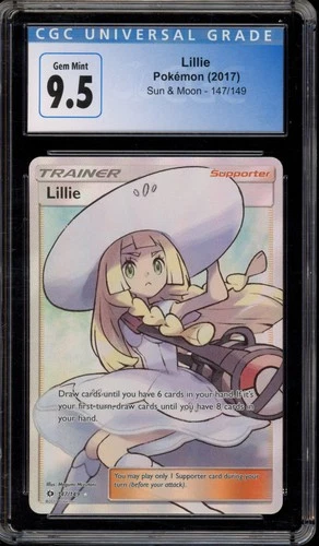 Pokemon Lillie Sun & Moon Full Art #147 CGC 9.5