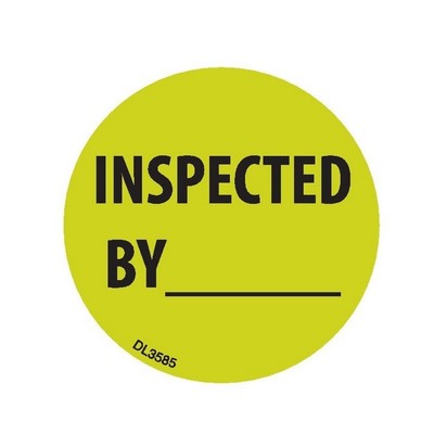 2'' diameter Inspected by___ labels (500 per Roll)