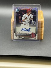 2025 Bowman Draft Matthew Muira Sparkle Auto /71 + 4 Refractor & 10 Base