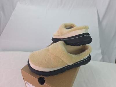 Merrell Hut Moc 2 Plush Slides Shoes Womens 7M Cream Sherpa Fleece Fuzzy Slip On