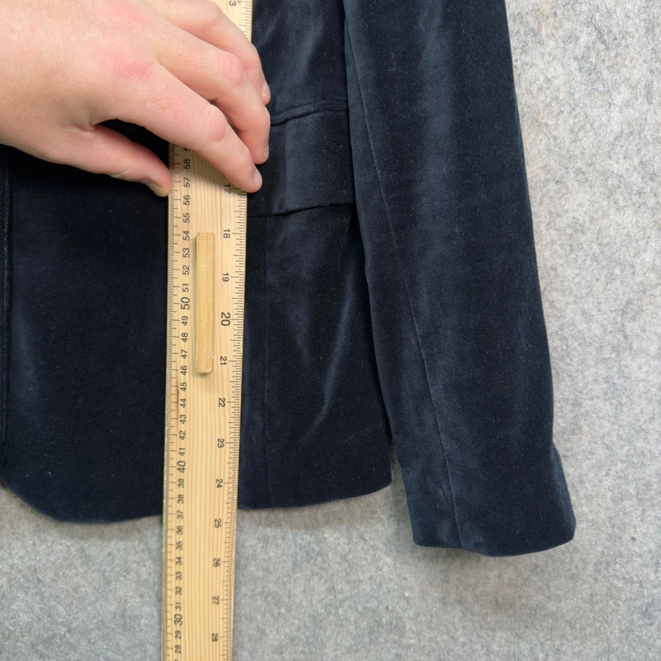 Chaqueta Blazer Boden Mujer UK 8 Azul Oscuro Mezcla Algodón Bolsillos Botones Clásica Foto 3 de 4