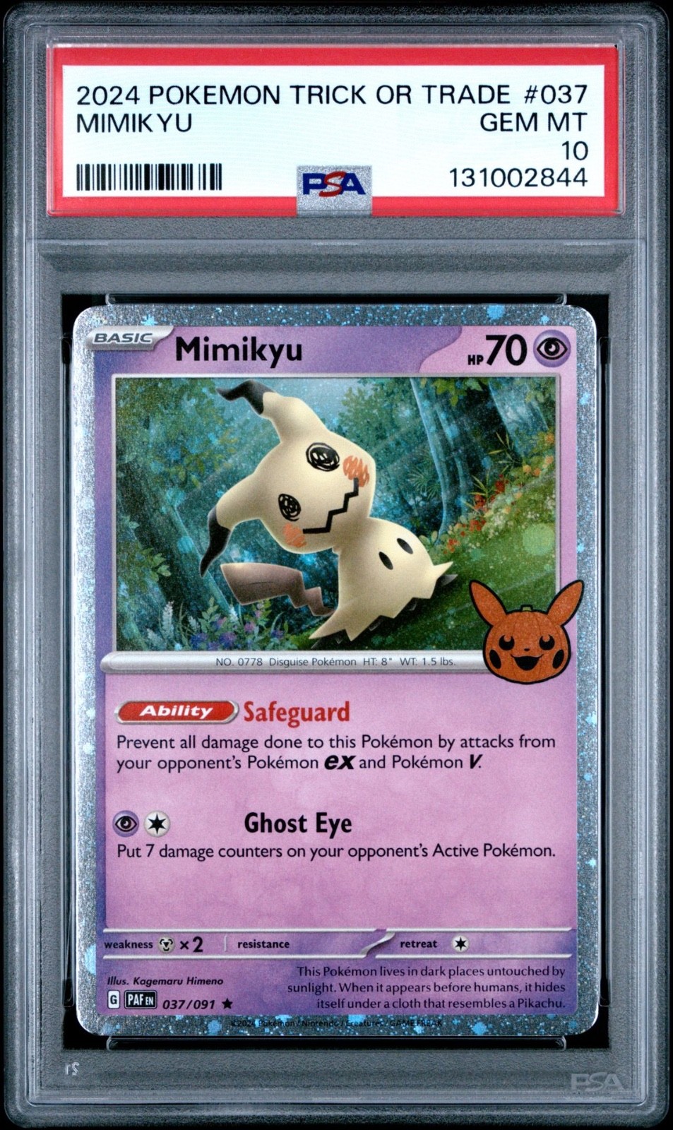 2024 Pokemon Trick or Trade Mimikyu #037 PSA 10 Gem Mint