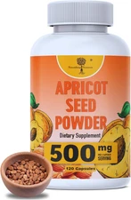 Organic Apricot Seeds Extract - ONLY Kernel Supplement- Safe Dosage 500Mg - A...
