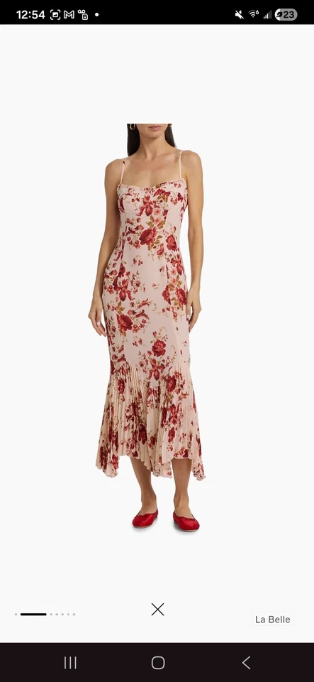 Женское платье макси Reformation без рукавов с цветочным рисунком размер 10 - Изображение 4 из 4