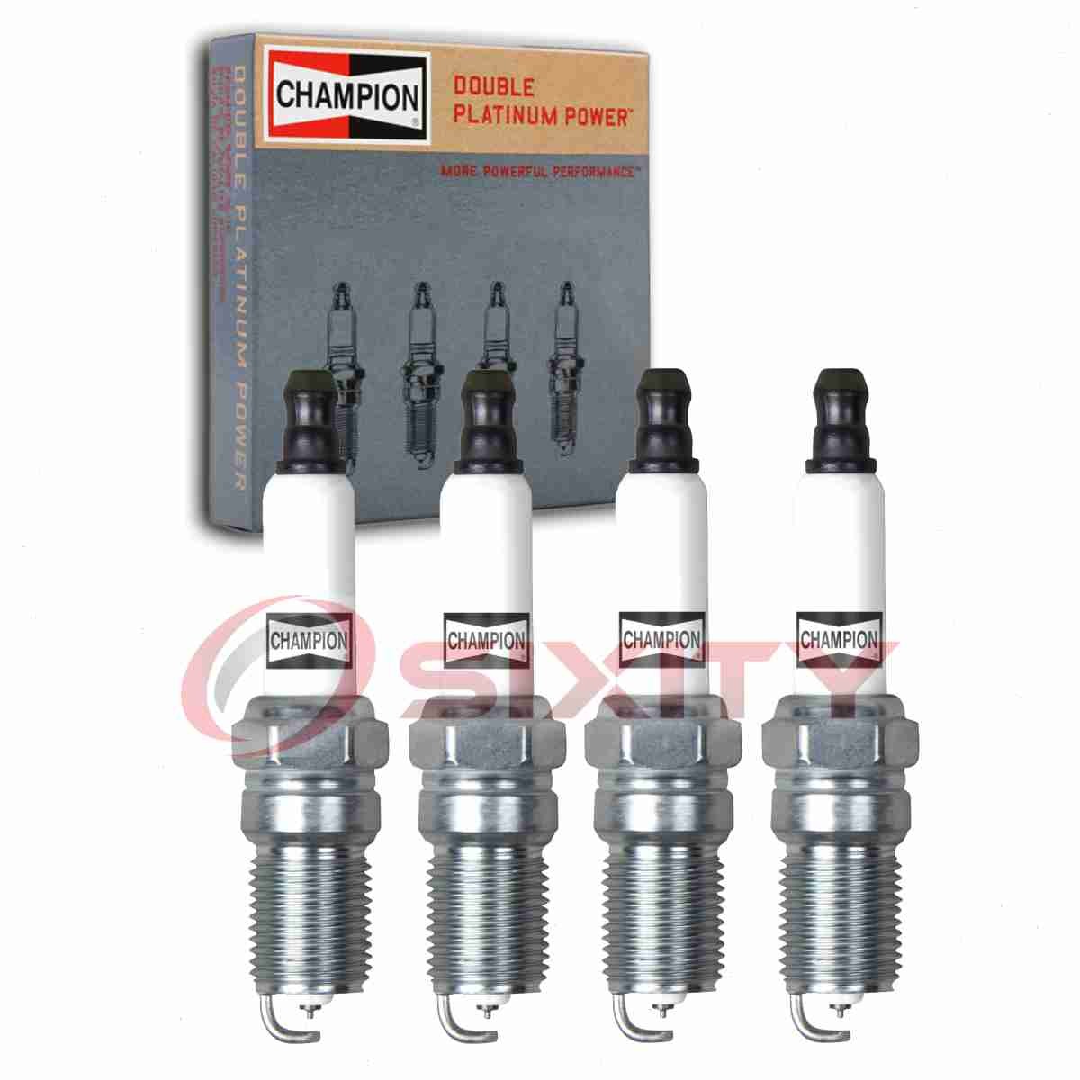4 pc Champion Double Platinum Spark Plugs for 1984-1993 Mercedes-Benz 190E ps
