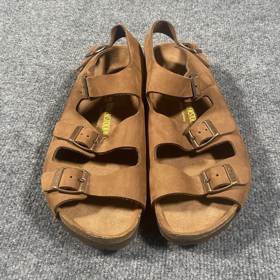 Sandálias Birkenstock Oslo masculinas tamanho 13 estilo gladiador feitas na Alemanha camurça - Imagem 2 de 4