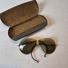 1930s 40s Outinglass Air Corps Type Aviator Sunglasses Motorcycle Military