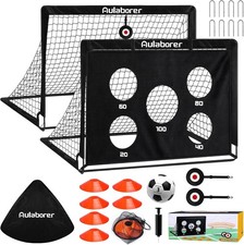 2 Portería De Futbol Soccer Para Niños 4x3ft Equipo De Entrenamiento En