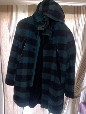 Victorinox Herren Jacke L kariert Blau Kapuze - Bild 1 von 4