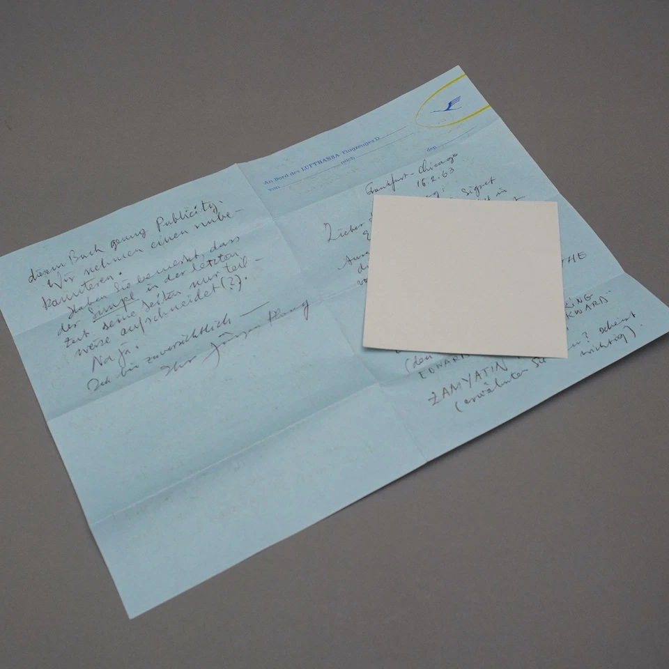 Convolute Letters By Jürgen Ploog 1962 +1963 An G.H.Herzog 1.71ABI - Image 3 of 4