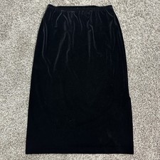 Vintage Harris Wallace Black Velvet Maxi Skirt Sz Petite Large Whimsigoth Goth