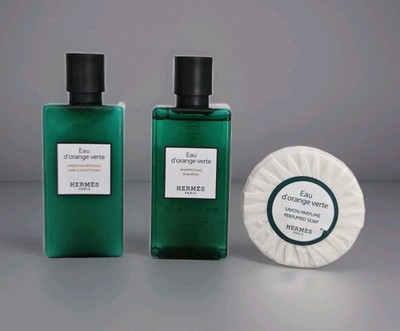 Hermes Eau d Orange Verte 50g Seife + 80 ml Shampoo + 80 ml Hair Conditioner 
