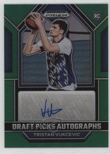 2023-24 Panini Prizm Draft Picks Green Tristan Vukcevic #DPA-TVK Auto 3hd