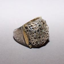 Original Konstantino Damenring - Herrenring aus Sterlingsilber und Gold Gr 57