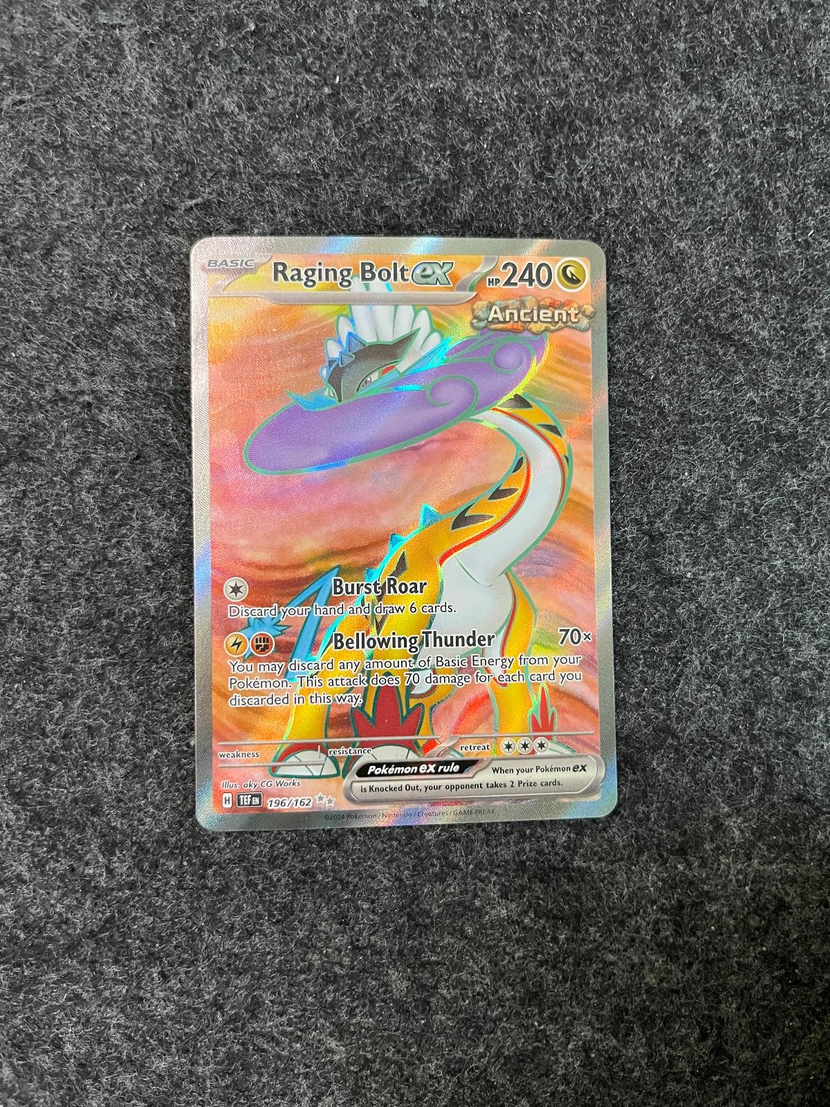 196/162 Raging Bolt ex Ultra Rare Temporal Forces Pokemon Holo Near Mint