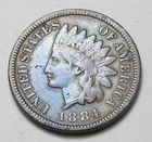 1884 INDIAN HEAD CENT,MOST OF LIBERTY, VERY NICE COIN!!!!(A6)
