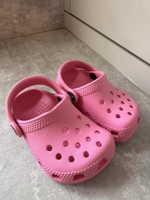 Crocs Pink Crocband II Größe 4 Kinder Clog Neu