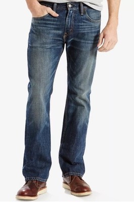 Levis 527 Slim Bootcut Mens Jeans 34X30 Blue Pants New