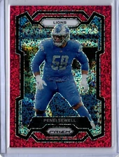 PENEI SEWELL 2023 PANINI PRIZM FOOTBALL RED SPARKLE PRIZM SP LIONS 