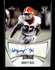 2021 Leaf Draft #BA-MR1 Monty Rice Autographs
