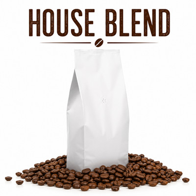 2 Lbs House Blend Regular Whole Bean Coffee Roasted Daily! Medium Roast 