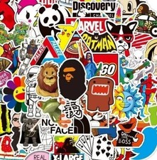 100 Pcs Cool Brand Sticker Stickers Vinyl Skateboard Pack Logo Decals 100 Pcs Cool Brand Sticker Stickers Vinyl Skateboard Pack Logo Decals