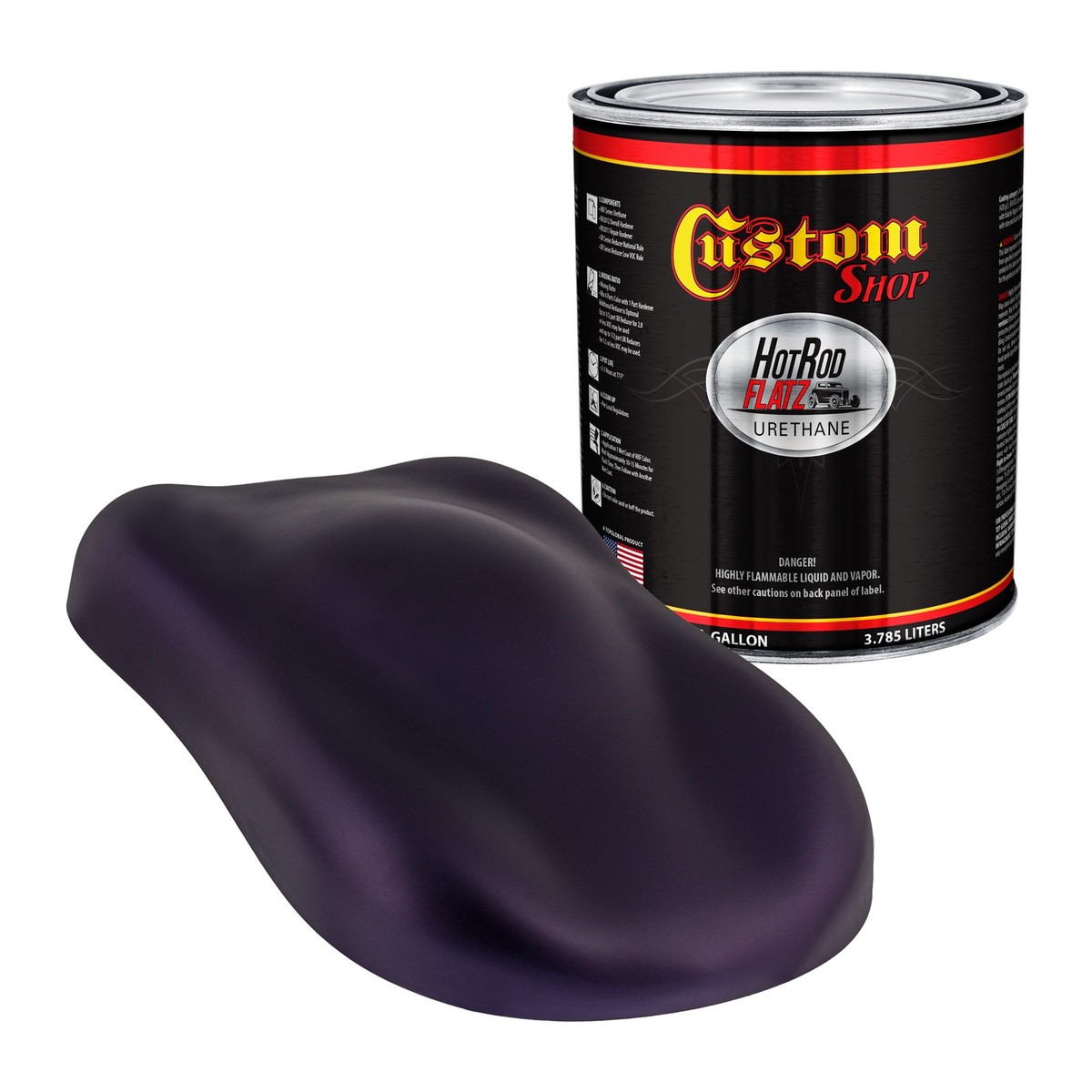 Hot Rod Flatz Midnight Purple Pearl Urethane Auto Flat Car Paint