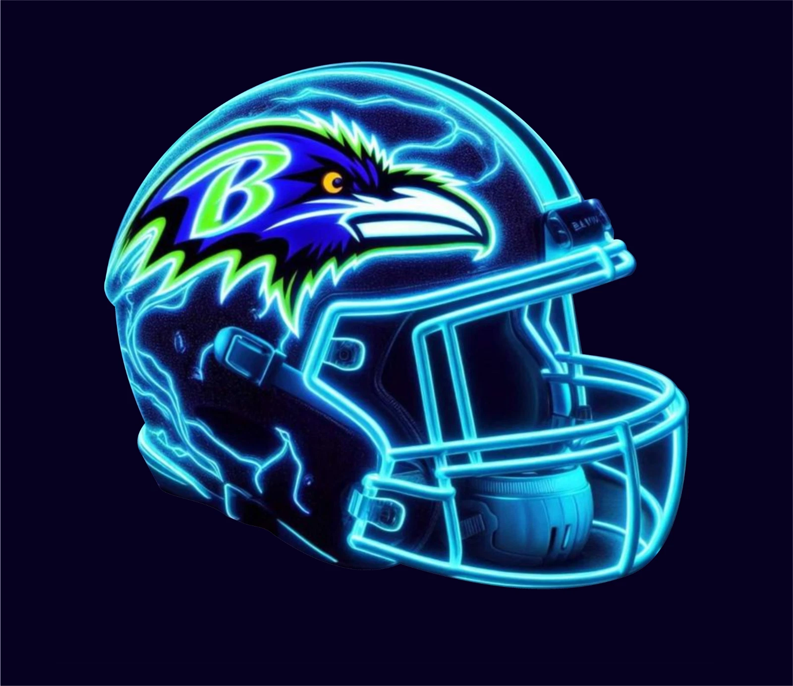 New With Tags / Baltimore Ravens Neon Wicking T-Shirt