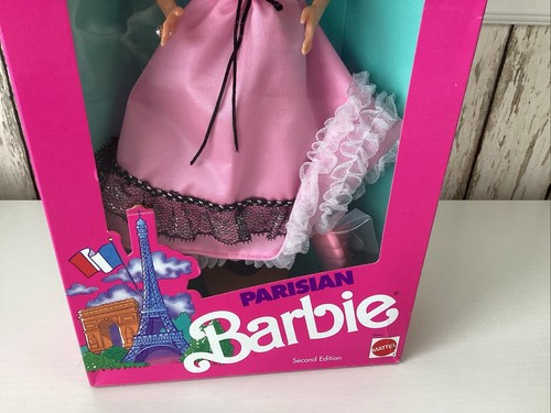 1990 PARISIAN BARBIE - 9843 - UNOPENED ORIGINAL BOX - DOLLS OF THE WORLD - #1 - Picture 9 of 15