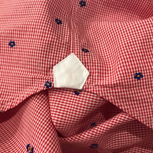 Bonobos Slim Fit Red and White Micro Check Long Sleeve Button Up Shirt 17.5 / 35 - Picture 4 of 8