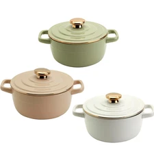 Denmark Tools for Cooks Stoneware Casserole Pan  Dish Baker Small Pot & Lid 2Qt