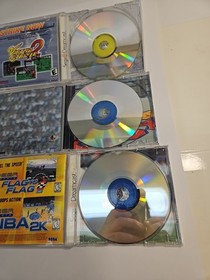 SEGA Dreamcast LOT Console 6 Controllers 3 Memory Cards 3 Games TESTED Working!