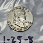 1949 D  Ben Franklin Half Dollar .900 Silver 1-25-8
