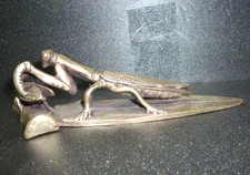 Japanese Tea Ceremony Metal Crafts Predator Praying Mantis Figurine Ornament