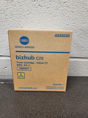 Genuine Konica Minolta A0X5233  TNP-27Y TNP27Y Toner Cartridge Yellow BizHub C25
