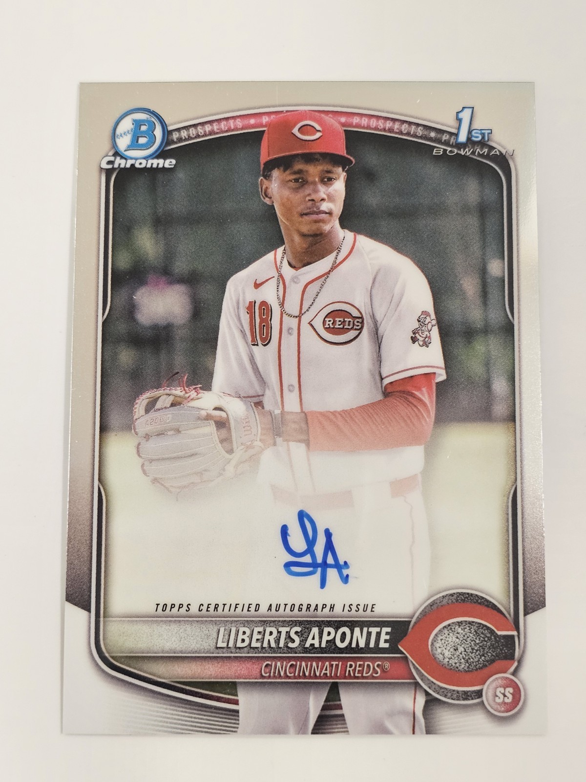 2025 Bowman Chrome - Prospect Autographs Liberts Aponte #CPA-LA (RC, AU)