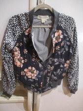 Saltwater Luxe Jacket Womens Size Xs Floral Bomber Zip Closure