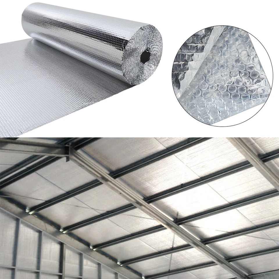 EASYSHOPPING 10-50m Outdoor Foil Loft Roof Double Bubble foil insulation Thermal Wrap Roll